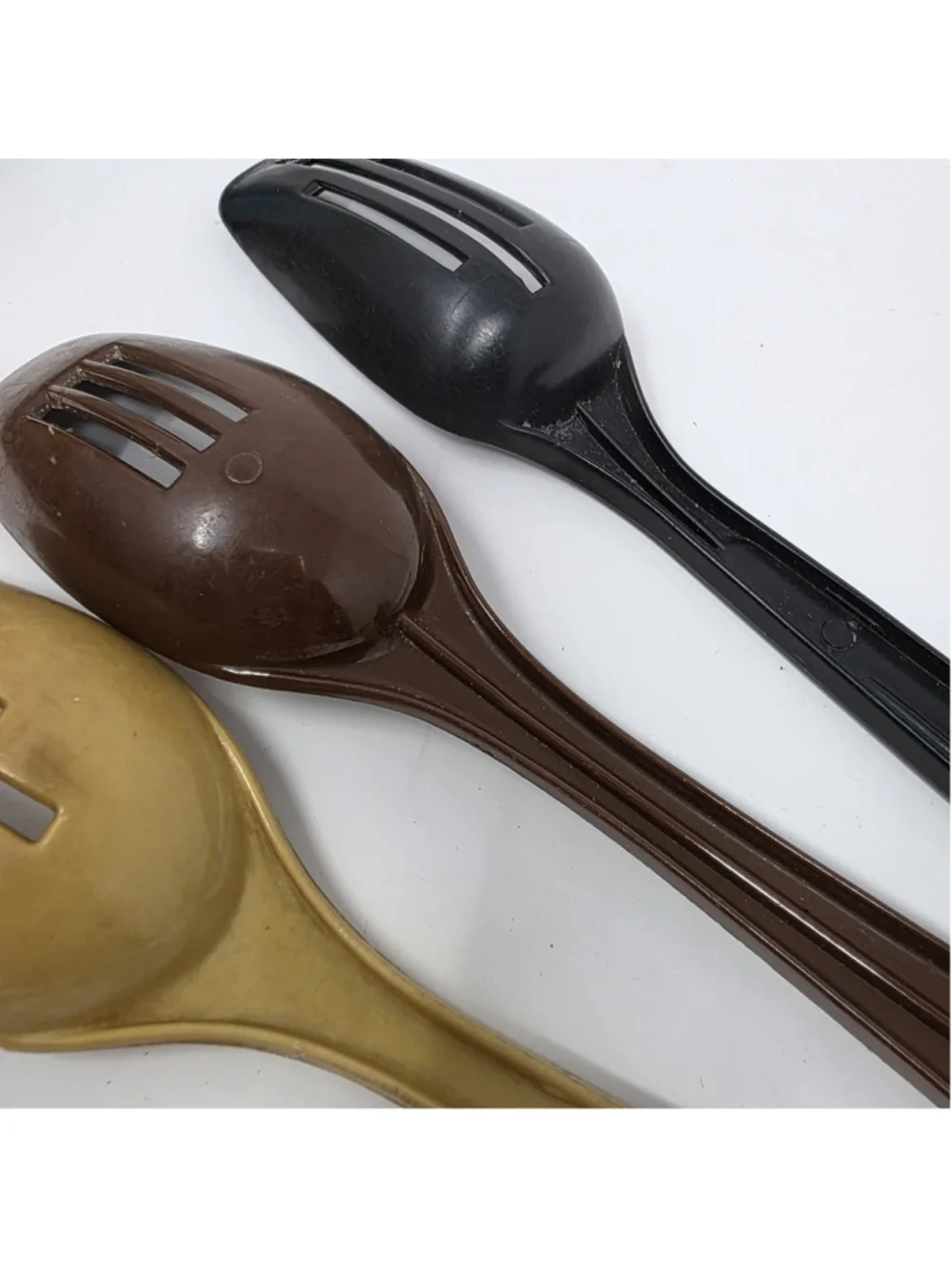 Ensar Foley King Kraft Vtg Lot Of 3 Nylon Plastic Slotted Spoons Farmhouse